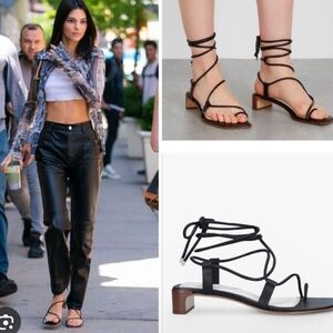 Rag & Bone Cindy Tie Sandal in Black. Size 8 ON HOLD
